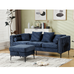 Modern Lounge Chenille Sectional Sofa