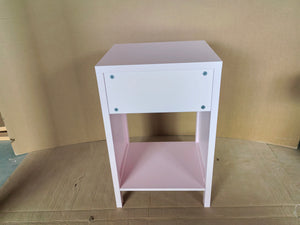 Modern Nightstand with Drawer and Open Shelf