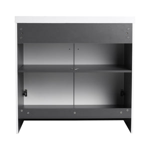 Modern Freestanding Bathroom Vanity With Soft Close Cabinet Doors