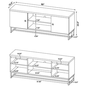 Chase - 2 Door Console With Herringbone Design - Oak