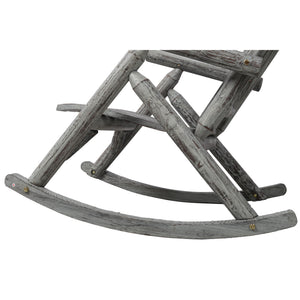 Durable Wooden Porch Rocker, Fir Log Rocking Chair