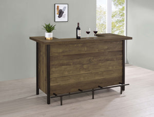 Bellemore Freestanding Home Bar Wine Cabinet Rustic Oak