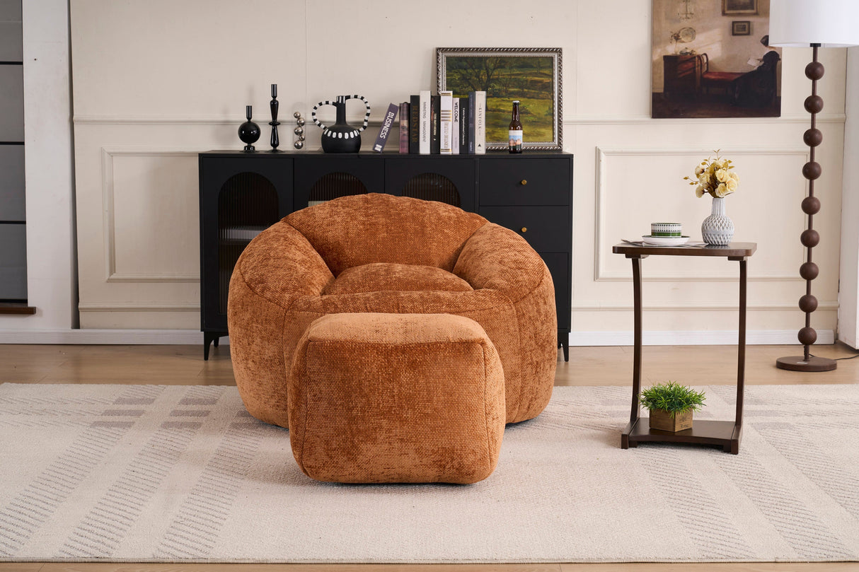 Foam Bean Bag Chairs for Adults and Teens with Ultra Soft Chenille Cover