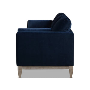 Knox 84' Modern Farmhouse Sofa, Dark Navy Blue Performance Velvet