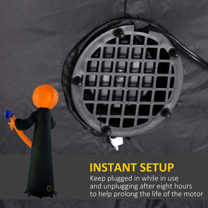 10-Foot Inflatable Pumpkin Ghost with LED Illumination and Hammer Prop