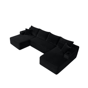126" Cloud Sectional Sofa with U-Shape Chaise