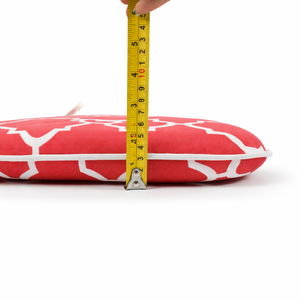 Outdoor Chair Cushions Seat Cushions with Straps, Set of 4, Plaid Red