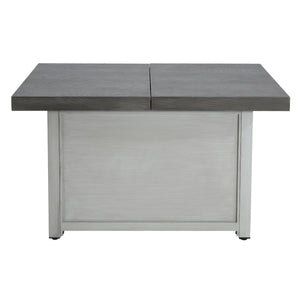 Extendable Rectangle Aluminum Alloy Fire Pit Table, 50,000BTU