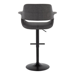 Vintage Flair - Mid Century Modern Adjustable Barstool With Straight T Footrest (Set of 2)