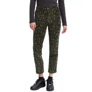 Levi s Women s Limited 724 Printed Cropped Straight-Leg Jeans Green Size 30