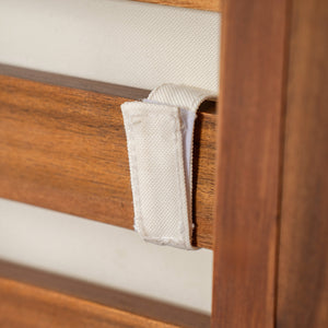 4 Pieces Natural Outdoor Bar Stool Set - Solid Acacia Wood and Woven Wicker