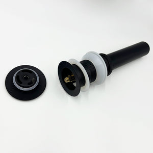 Waterfall Spout Bathroom Sink Single Handle Faucet with Pop-Up Drain