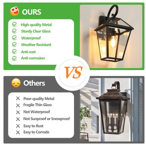 10" 2-Piece Outdoor Wall Lanterns