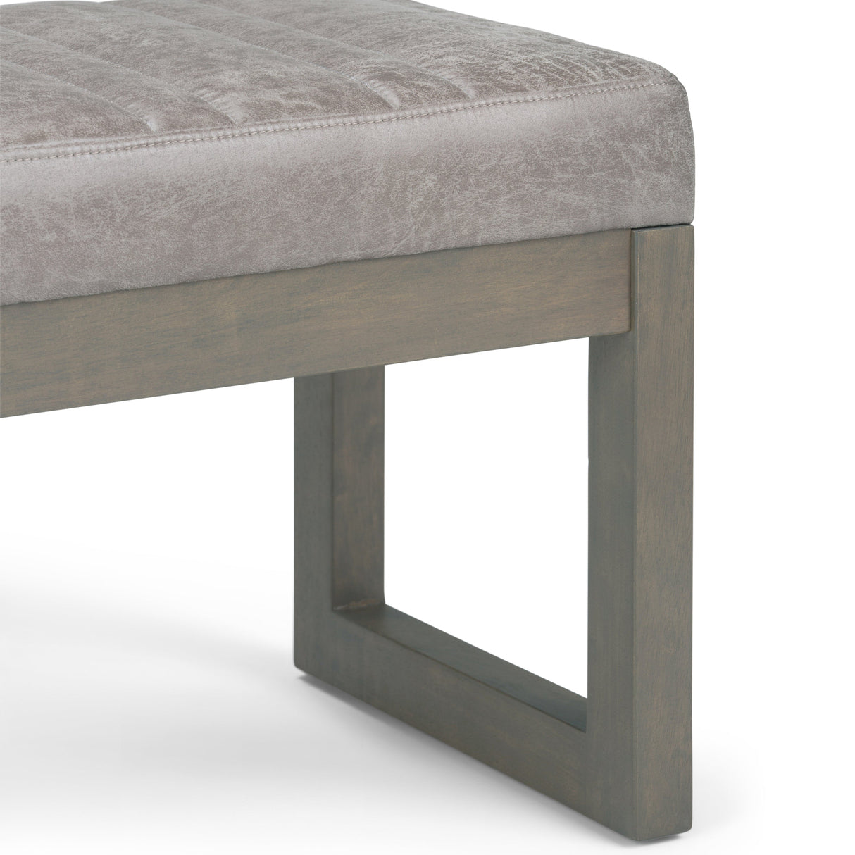 Casey Ottoman Bench - Distressed Grey Taupe