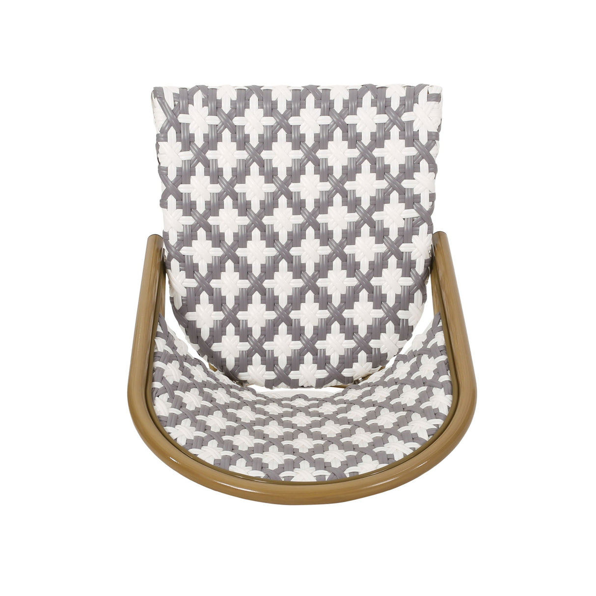Chic French Bistro Chair With Durable Rattan And Aluminum Frame