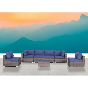 Outdoor Wicker Seating Group With Cushions