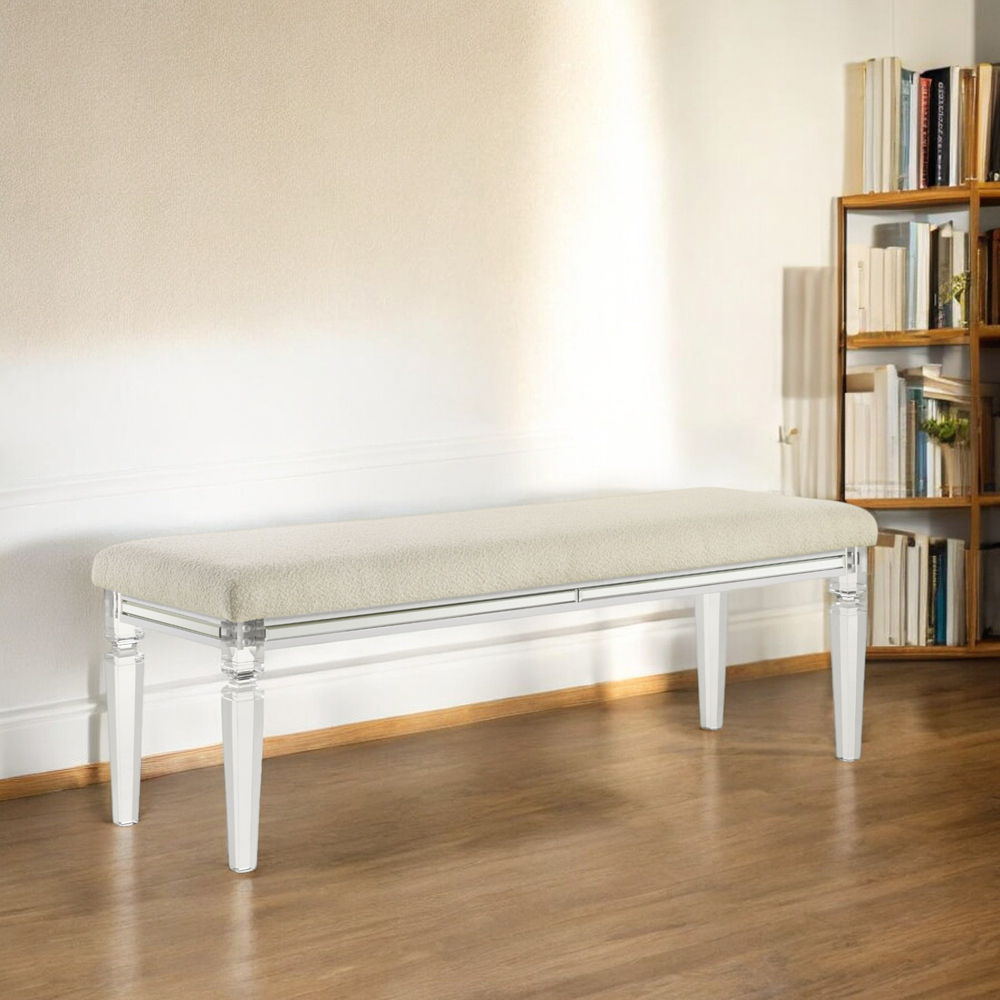 Tarian - Bench - Pearl White