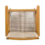 Outdoor Dining Chairs Set of 2 with Teak Finish Wood Frame and Brown Rope