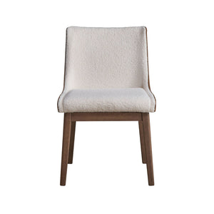 Ginny - Boucle Velvet Side Chair (Set of 2) - Walnut