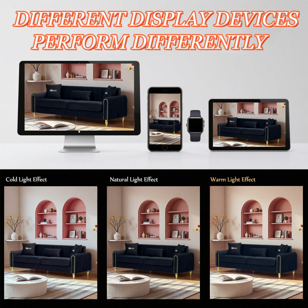 Modern 3-Seater Sofa Couch for Living Room