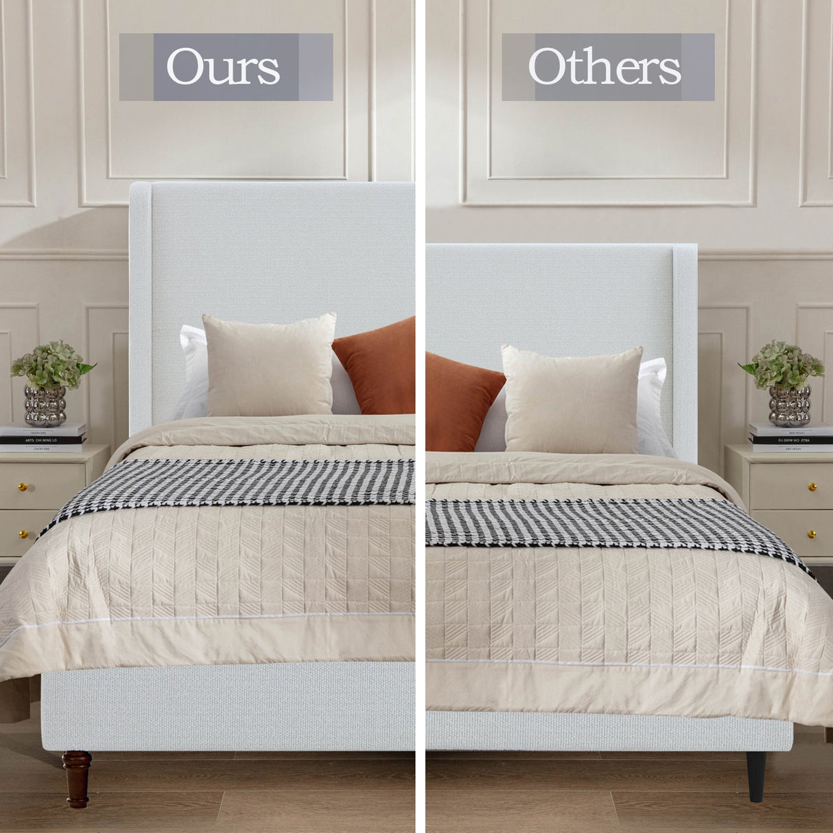 Harper Tall Headboard Upholstered Bed with Elegant Simplicity
