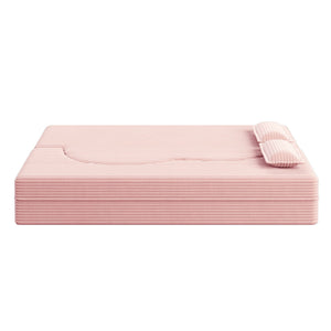 Convertible Foam-Filled Sleeper Sofa Bed With 2 Pillows
