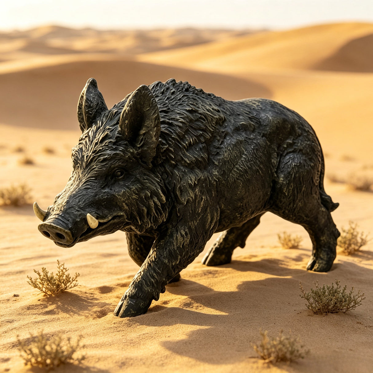 Simulated Wild Boar Resin Garden Statue