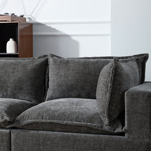 117.5'' Modular Sectional Sofa with Movable Storage Ottoman