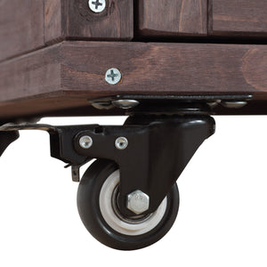 K&K 78.3' Outdoor Kitchen Island with Foldable Grill Table