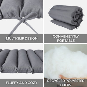 2 Piece Outdoor Chaise Lounge Chair Cushion Set