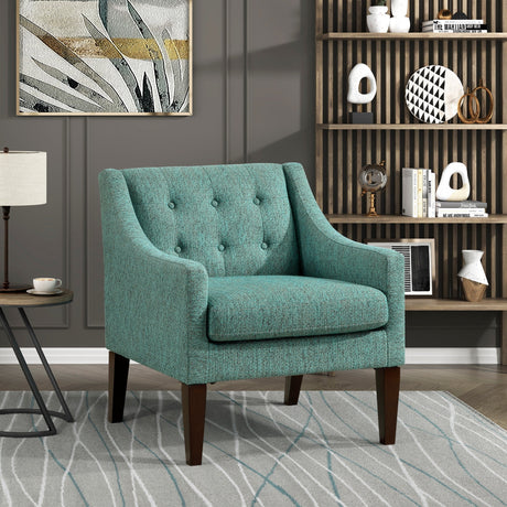 Contemporary Button Tufted Accent Chair