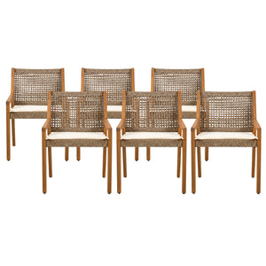 Outdoor Dining Chair - Acacia Wood & Wicker