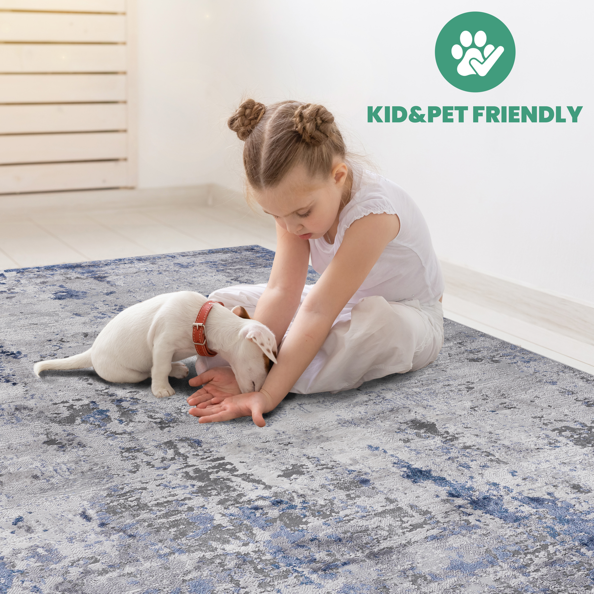 NAAR MARFI Collection Abstract Non-Shedding and Stain Resistant Area Rug