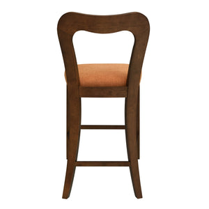 Counter Stool Without Arm (Walnut + Caramel) Set of 2