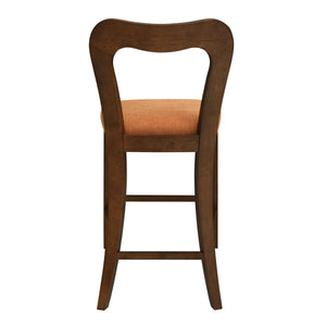 Counter Stool Without Arm (Walnut + Caramel) Set of 2