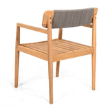 Patio Set Outdoor Acacia Wood Furniture Sets - Braided Dining Chairs & Dining Table