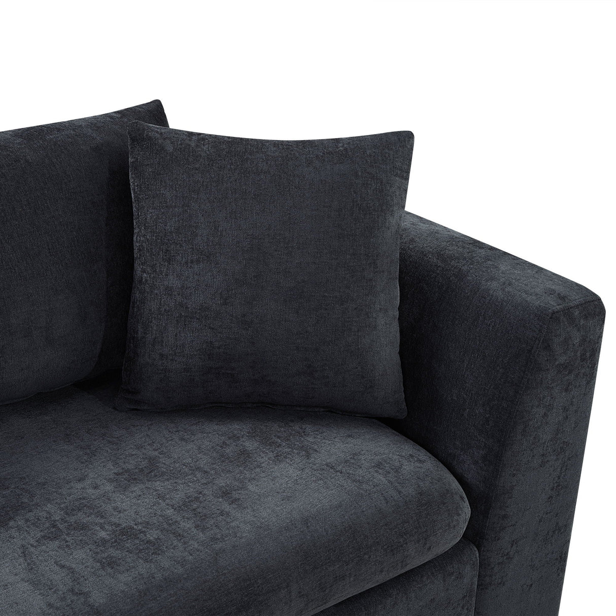 Modern L Shaped Sectional Sofa With Upholstery And Wooden Storage