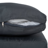 Outdoor PE Wicker 2-Seater Sofa Set with Grey Cushions and Table