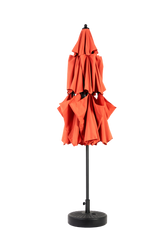 Aluminium 10ft 3-Tier Auto-Tilt Outdoor Patio Umbrella - Orange