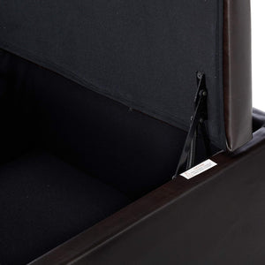 Lanister - Ottoman Double Top Storage - Brown