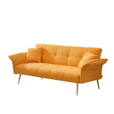 70-Inch Teddy Fleece Sofabed with Adjustable Arms and Backrest