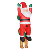 7FT Hanging Christmas Inflatable Santa with Dog