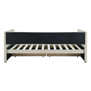 Daybed With Two Drawers And Wood Slat