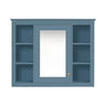 Wall Mounted Medicine Cabinet With Mirror, Storage Cabinet Featuring 6 Open Shelves And Adjustable Interior