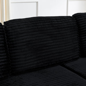 Modern Minimalist L Shape Modular Sectional Sofa, Couch