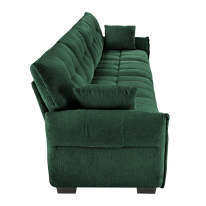 Modern 4-Seater Sofa, Solid Wood Frame In Premium Chenille