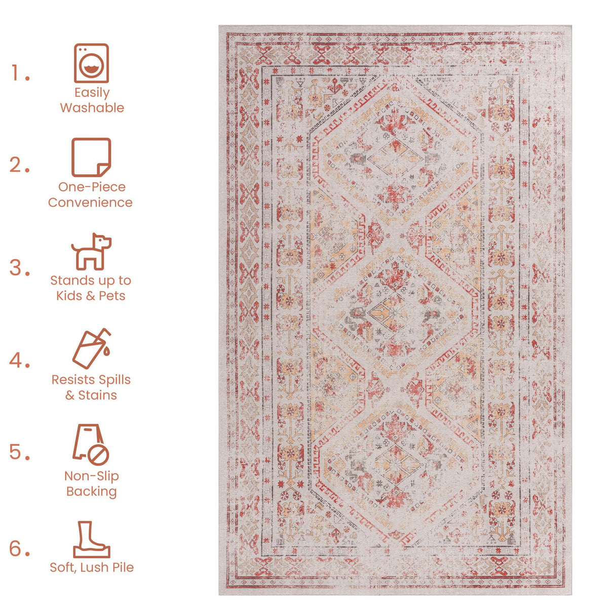 Maval - Washable Runner Rug