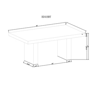 Susan - Dining Table - Gray