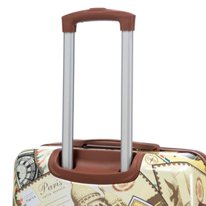 3-Piece PC Spinner Wheel Luggage Set with Printed Pattern