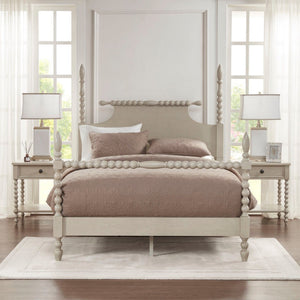 Traditional Durable Nightstand Table With Drawer And Shelf
